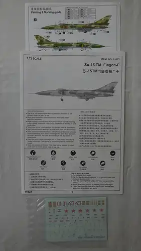 Trumpeter Su-15 TM Flagon-F-1:72-01623-Modellflieger-Bauteile versiegelt-OVP-0804