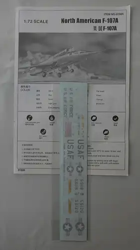 Trumpeter North American F-107A Ultra Sabre-1:72-Modellflieger-OVP-0803