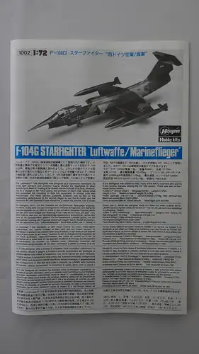 Hasegawa F-104G Starfighter "Luftwaffe/Marineflieger"-1:72-01002-OVP-0799