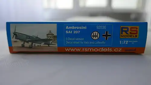 RS Models Ambrosini SAI 207-1:72-92036-Modellflieger-OVP-0785