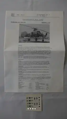 Huma Modell Flettner FI 282-1:72-Hubschrauber-Modellflieger-0774