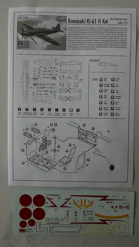 RS Models Kawasaki Ki-61-II Kai Hien (Production type)-1:72-92104-Modellflieger-OVP-0773