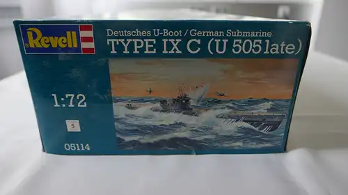 Revell Deutsches U-Boot German Submarine Type IX C (U 505 late)-1:72-05114-OVP-0769