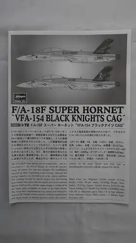 Hasegawa F/A-18F Super Hornet `VFA-154 Black Knights CAG´-1:72-00857-Modellflieger-OVP-0748