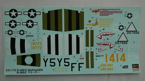 Hasegawa B-26B/C Marauder-1:72-00556 (E26)-Modellflieger-OVP-0746