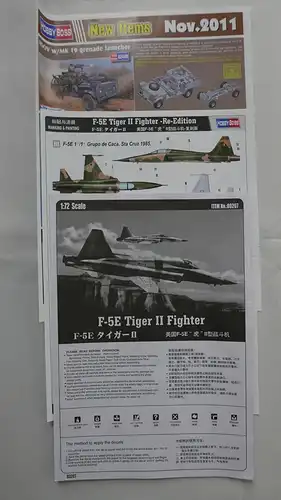 Hobby Boss F-5E Tiger II Fighter-1:72-80207-Bauteile versiegelt-OVP und Mini Hobby Models Tiger 2000-1:72-80208-ohne OVP-Modellflieger-0743