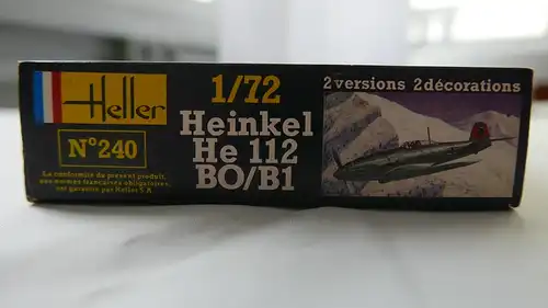 Heller Heinkel He 112 B0/B1-1:72-240-Modellflieger-OVP-0736