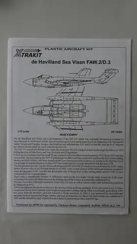 XTrakit de Havilland Sea Vixen FAW 2/D 3-1:72-XK72003-Modellflieger-OVP-0728