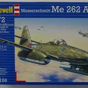 Revell Messerschmitt Me 262 A-1a-1:72-04166 inkl. 2 Decalbogen u. einige Ersatzteile-Modellflieger-OVP-0723