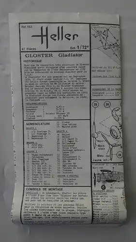 Heller Gloster Gladiator II-1:72-153-Modellflieger-OVP-0722