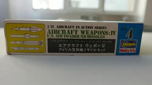 Hasegawa Aircraft Weapons: IV U.S. Air to Ground Missiles-1:72-X72/4-OVP-0721