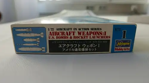Hasegawa Aircraft Weapons: I U.S. Bombs &amp; Rocket Launchers-1:72-X72/1-OVP-0720