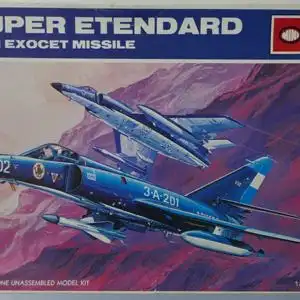 Minicraft Super Etendard with Exocet Missile-1:72-1602-Modellflieger-OVP-0716