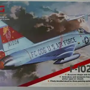 Meng F-102A (Case X)-1:72-DS-003-Bauteile versiegelt-Modellflieger-OVP-0709