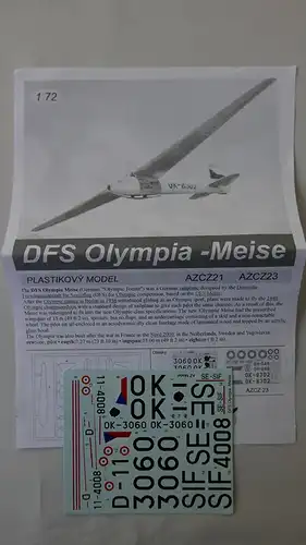 AZ Model DFS Olympia-1:72-AZCZ21-Modellflieger-OVP-0687