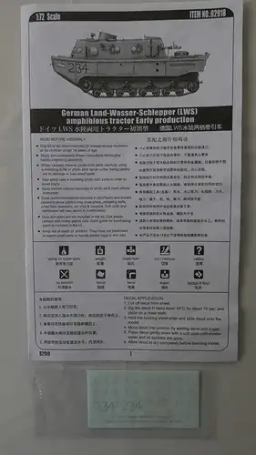 Hobby Boss German-Land-Wasser-Schlepper-1:72-82918-Militärfahrzeug-OVP-0630