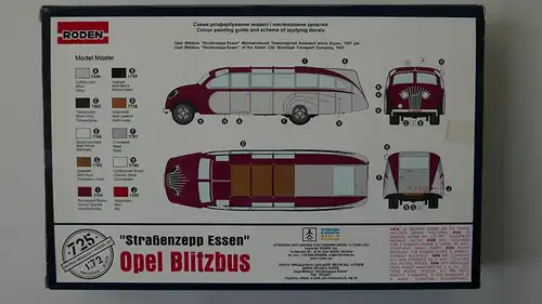 Roden Opel Blitzbus "Straßenzepp Essen"-1:72-725-Kraftfahrzeug-OVP-0624