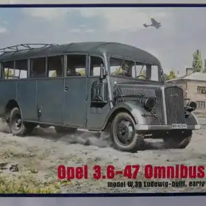 Roden Opel 3.6-47 Omnibus W.39 Ludewig-built early-1:72-720-Militärfahrzeug-OVP-0622