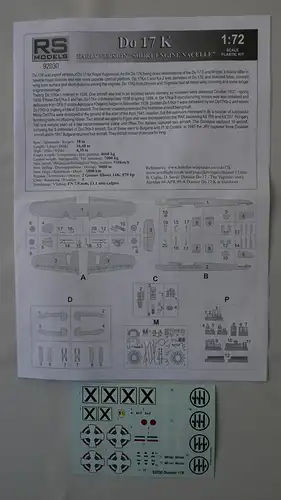 RS Models Dornier Do-17 K Early Version-1:72-92030-Modellflieger-OVP-0591