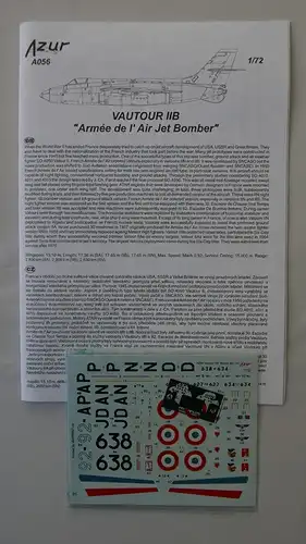 Azur Vautour IIB "Armée de I´Air Jet Bomber"-1:72-A056-Modellflieger-OVP-0586