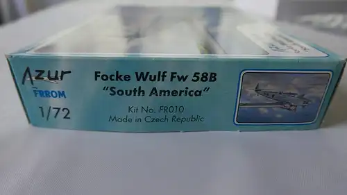 Azur Serie FRROM Focke Wulf Fw 58B "South America"-1:72-FR010-Modellflieger-OVP-0583
