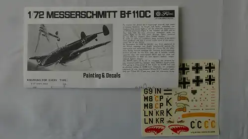 Fujimi Messerschmitt Bf 110C-1:72-7A16-Modellflieger-OVP-0580