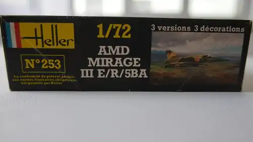 Heller AMD Mirage III E/R/5 BA-1:72-253-Modellflieger-OVP-0553