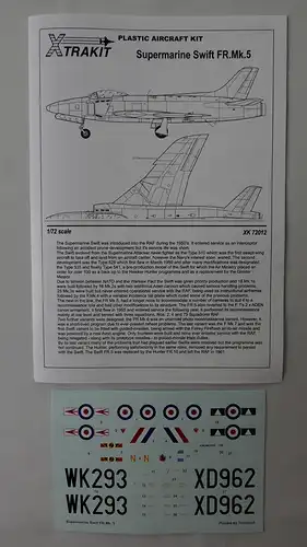 Xtrakit Supermarine Swift FR.5-1:72-XK72012-Modellflieger-OVP-0548