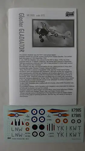 Sword Gloster Gladiator-1:72-SW72035-Modellflieger-OVP-0539