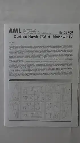 AML Curtiss Hawk 75 A-4 "Mohawk IV"-1:72-72009-Modellflieger-OVP-0535