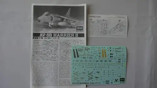 Hasegawa AV-8B Harrier II-1:72-D19-Modellflieger-OVP-0524