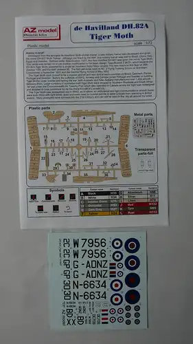 AZ model De Havilland DH-82A "Tiger Moth"-1:72-AZ 7415-Modellflieger-OVP-0494