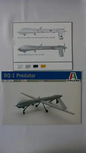 Italeri Drone MQ-1A/B Predator-1:72-1289-OVP und Italeri RQ-1 Predator-1:72-1279 (ohne OVP)-0454