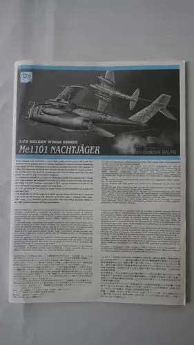 Dragon Me1101 Nachtjäger-1:72-5014-Modellflieger-Bauteile versiegelt-OVP-0446