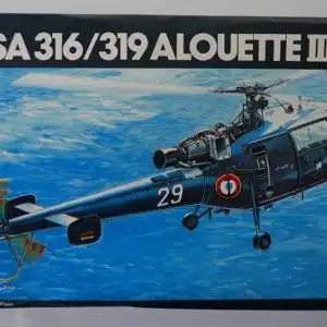 Heller SA 316/319 Alouette III-1:72-225-Modellflieger-Helicopter-OVP-0442