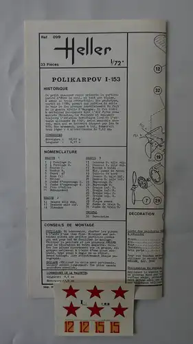 Heller Polikarpov I.153 Chaika-1:72-249-Modellflieger-OVP-0441