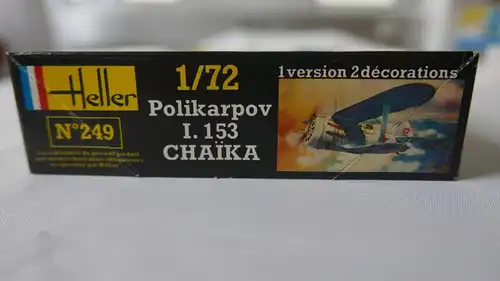 Heller 2x Polikarpov I.153 Chaika-1:72-249-Modellflieger-eine OVP (2 Modelle in einer Schachtel)-0440