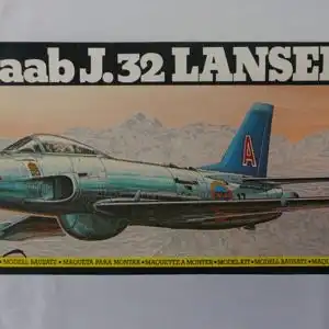 Heller Saab J.32 Lansen-1:72-343-Modellflieger-OVP-0436