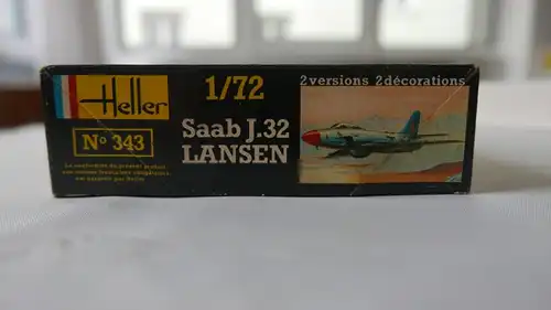 Heller Saab J.32 Lansen-1:72-343-Modellflieger-OVP-0436