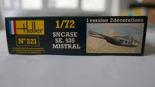 Heller SNCASE SE.535 Mistral-1:72-221-Modellflieger-OVP-0432