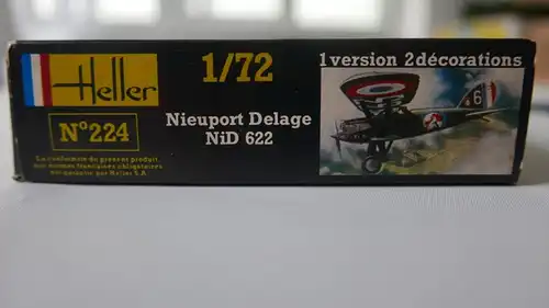 Heller Nieuport Delage NiD 622-1:72-224-Modellflieger-OVP-0429