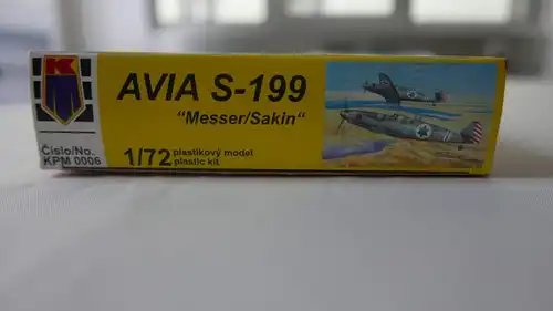 Kovozavody Prostejov, Avia S-199 "Messer/Sakin"-1:72-KPM 0006-Modellflieger-OVP-0416