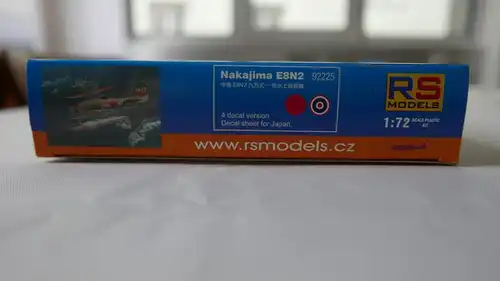 RS Models, Nakajima E8N2-1:72-92225-Modellflieger-Wasserflugzeug-OVP-0411