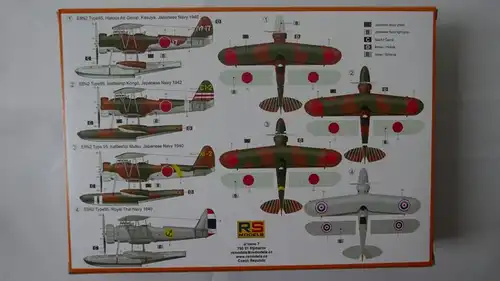 RS Models, Nakajima E8N2-1:72-92225-Modellflieger-Wasserflugzeug-OVP-0411