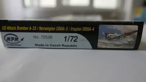 MPM, US Attack Bomber A-33/Norwegian DB8A-5/Iraqian DB8A-4-1:72-72536-Modellflieger-OVP-0391