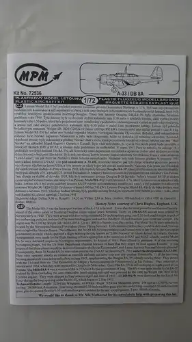 MPM, US Attack Bomber A-33/Norwegian DB8A-5/Iraqian DB8A-4-1:72-72536-Modellflieger-OVP-0391