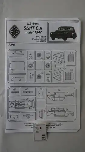 ACE US Army Staff Car model 1942-1:72-72298-Militärfahrzeug-Auto-OVP-0376