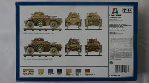 Italeri Autoblinda AB 40 Ferroviaria-1:72-7064-Militärfahrzeug-OVP-0368