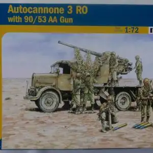 Italeri Autocannone 3 RO with 90/53 AA Gun-1:72-7508-Militärfahrzeug-OVP-0367