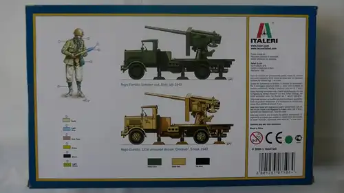 Italeri Autocannone 3 RO with 90/53 AA Gun-1:72-7508-Militärfahrzeug-OVP-0367